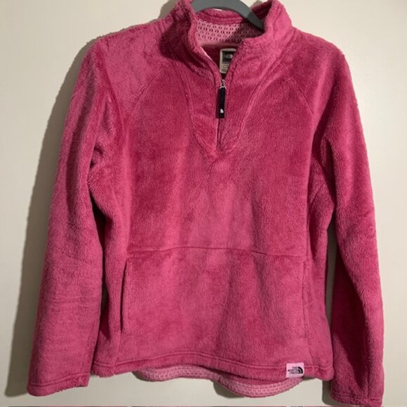 North Face Pink Soft 1/4 Zip Women's Gorpcore Fleece Jacket - Size L - Picture 1 of 7